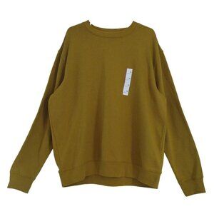 Goodfellow & Co men's L mustard yellow crewneck sweatshirt. NWT
